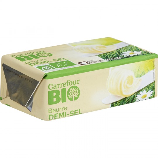 Carrefour Plaquette beurre demi-sel BIO 250g