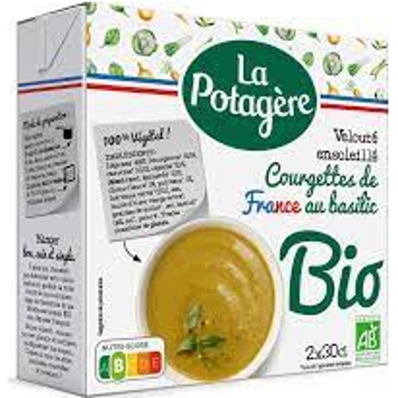 La Potag&egrave;re Organic Zucchini with Basil Cream 2x30cl
