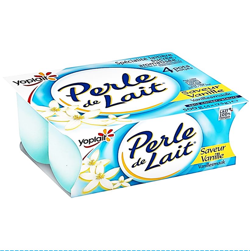Yoplait Perle de lait Vanilla flavoured yogurt 4x125g