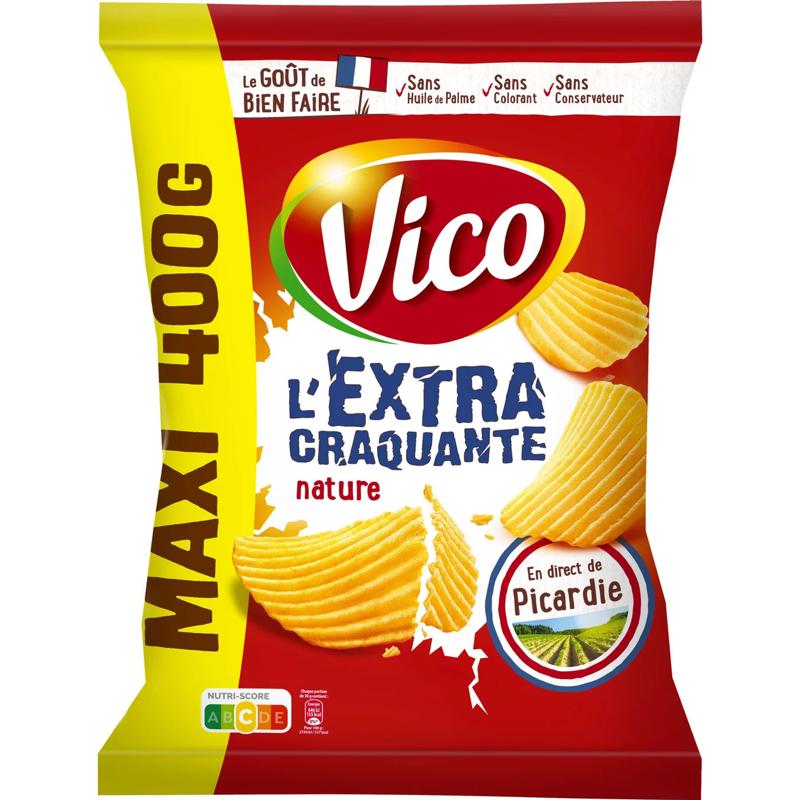 Vico Extra Crispy Plain Potato Chips 400g