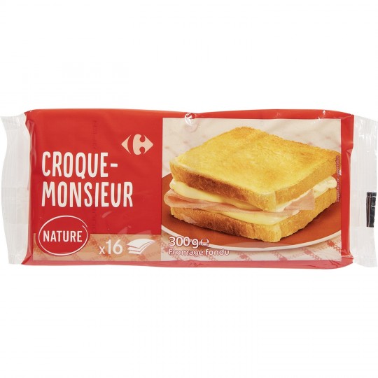 Carrefour Fromage en tranches croque-monsieur nature 300g 16 tranches