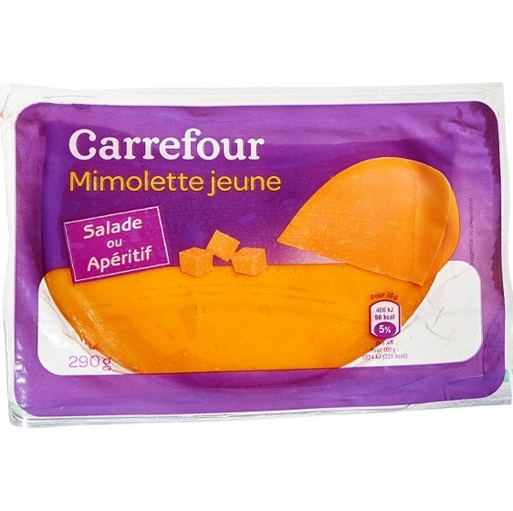 Carrefour Mimolette jeune en portion 290g