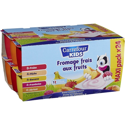 Carrefour Fromage frais aux fruits 24x50g