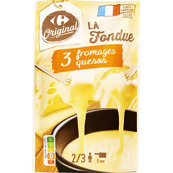 Carrefour Fondue 3 fromages 400g 2-3 pers.