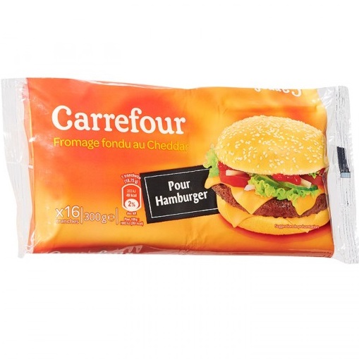 Carrefour Fromage Fondu pour Hamburger x16 Tranches 300g