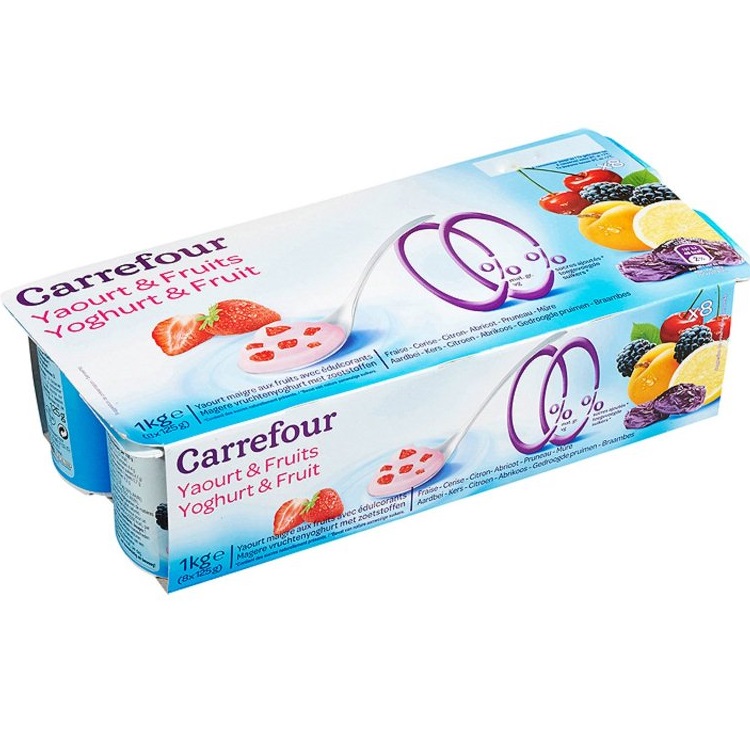 Carrefour Yaourts aux fruits 0% 8x125g
