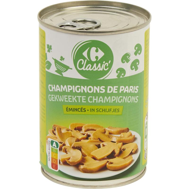 Carrefour Champignons de Paris émincés 400g