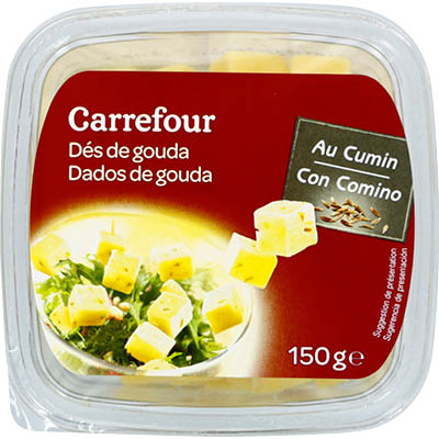 Carrefour Dés de gouda au cumin 150g