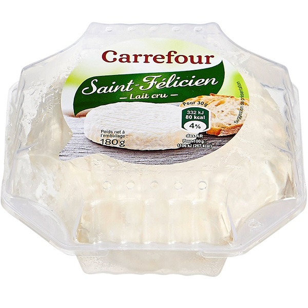 Carrefour Saint-Félicien au lait cru 180g
