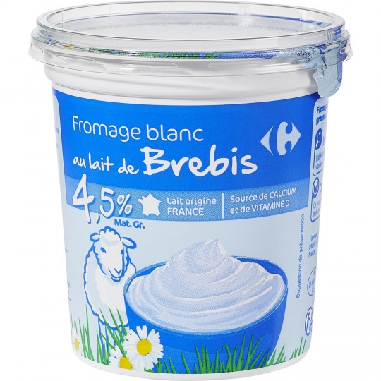 Carrefour Fromage blanc au lait de Brebis 400g