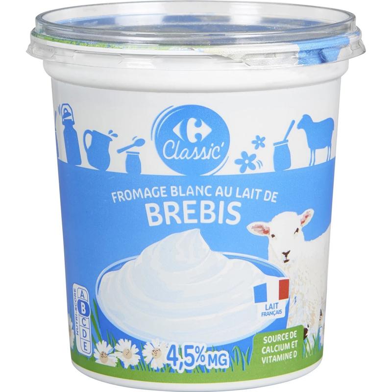Carrefour Fromage blanc au lait de Brebis 400g