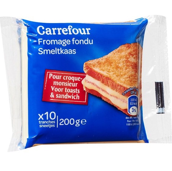 Carrefour Fromage en tranches croque-monsieur nature 200g