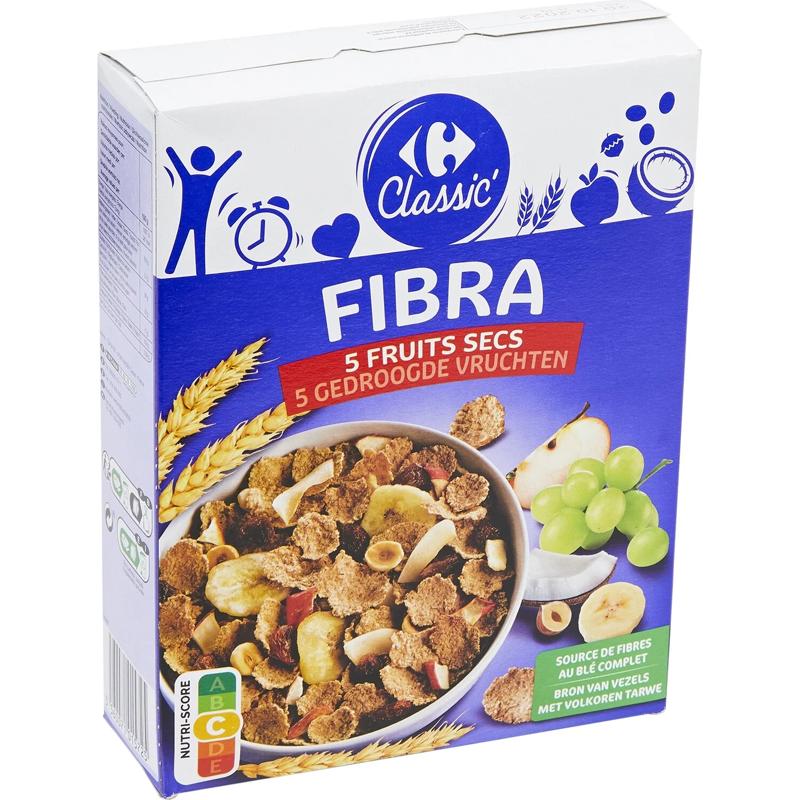 Carrefour Céréales Fibra 5 fruits secs 500g