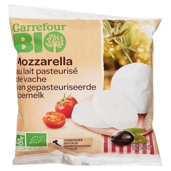Carrefour Mozzarella BIO di Bufala Campana AOP 125g
