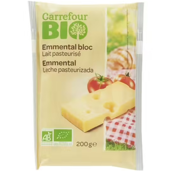 Carrefour Emmental bloc BIO 200g