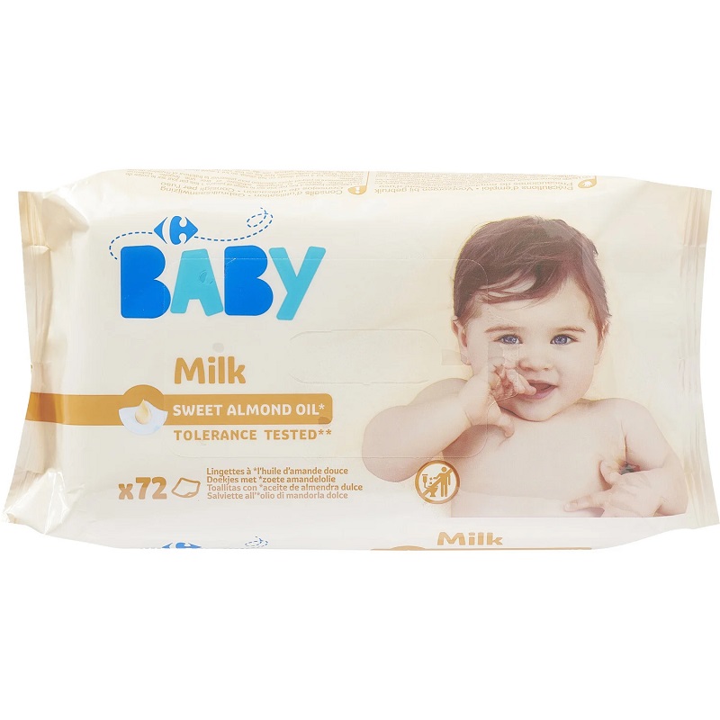 Carrefour Sweet Almond Oil Baby Wipes 72 lingettes