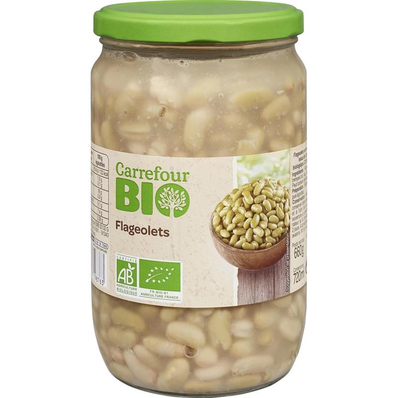 Carrefour Organic Flageolet Beans 420g
