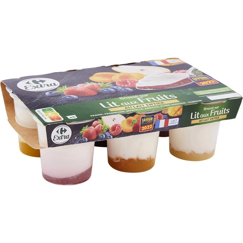 Carrefour Yoghurt On A Bed Of Fruit 6x125g