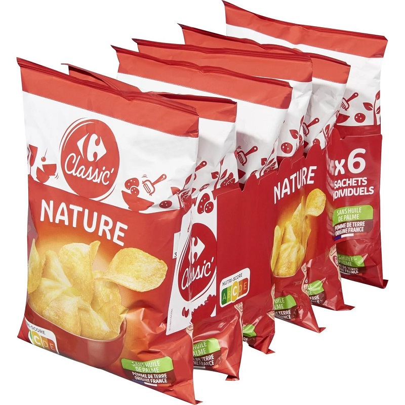 Carrefour Potato Chips 6x30g