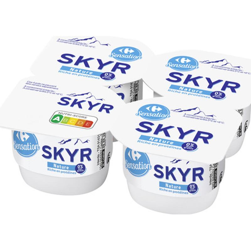 Carrefour Fromage frais Skyr nature 0% MG 4x100g