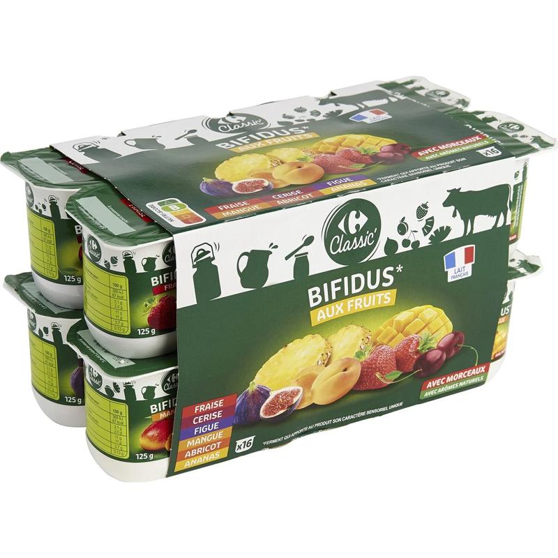 Carrefour Bifidus Fruit Yoghurt 6x125g