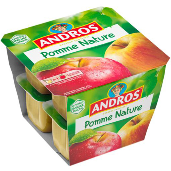 Andros Compote de pomme nature 8x100g