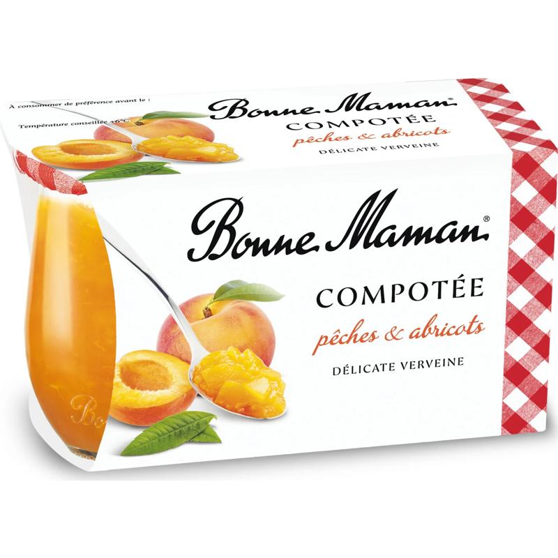 Bonne Maman  Peach And Apricot Compote With Verbena 2x130g