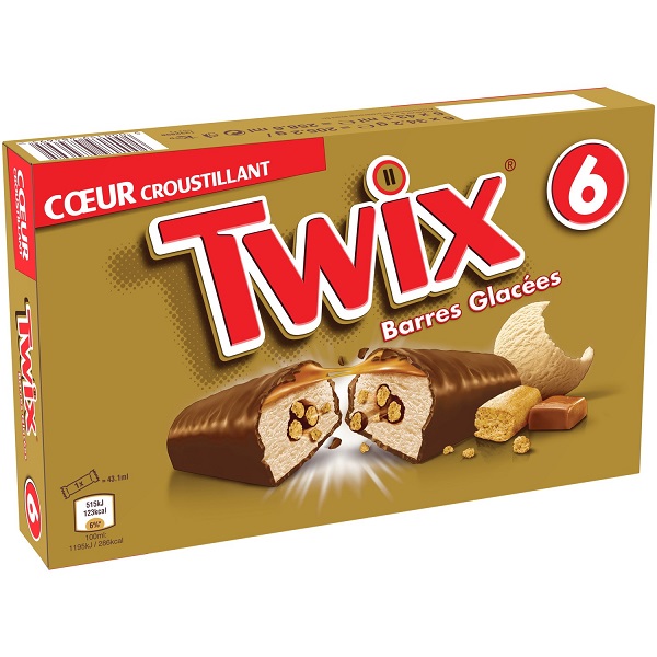 Twix Crispy Heart Ice Cream Bars 6x205g