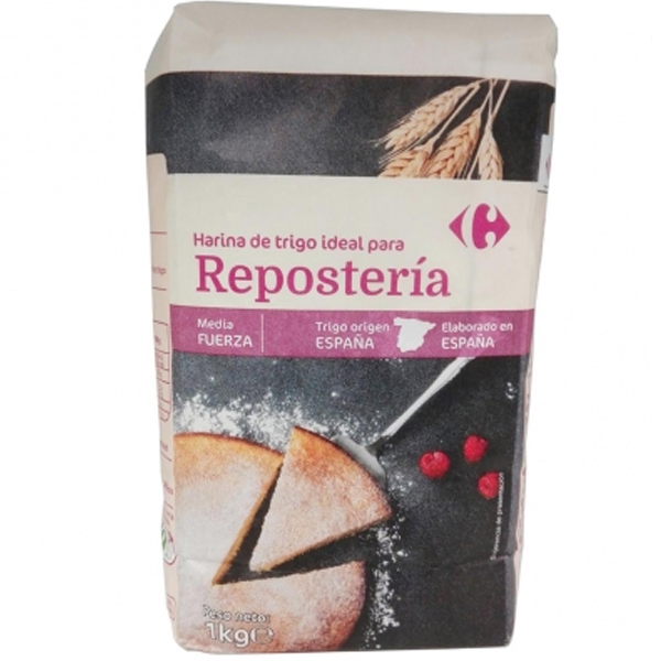 Carrefour España Harina de trigo para repostería Farine de blé pour la pâtisserie  1kg