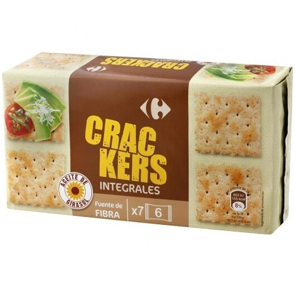 Carrefour España Crackers integrales Crackers à la farine complète 250g