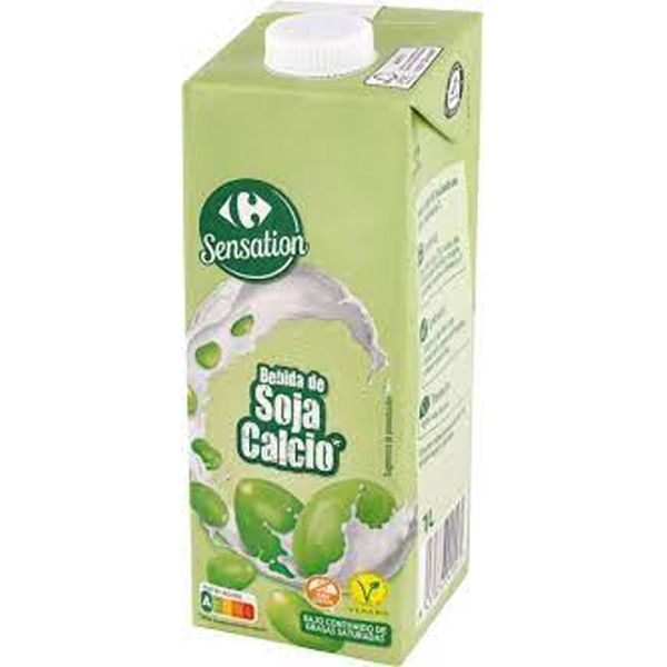 Carrefour España Bebida de soja con calcio Lait de soja avec calcium 1l