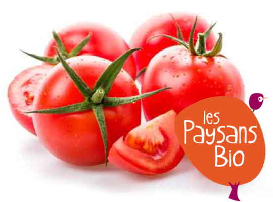 Les Paysans Bio Tomate ronde BIO Sachet vrac DEBUT DE SAISON 4/5 pcs -500g