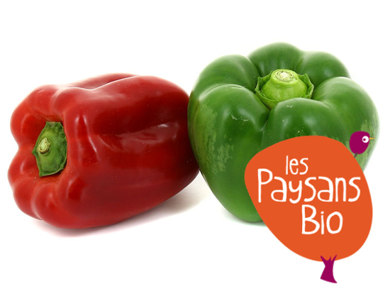 Les Paysans Bio Poivron 2 fruits Bicolore -500g